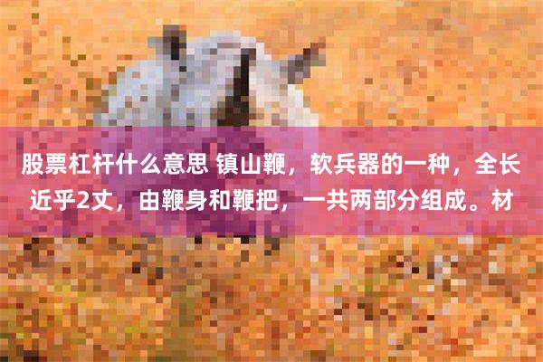 股票杠杆什么意思 镇山鞭，软兵器的一种，全长近乎2丈，由鞭身和鞭把，一共两部分组成。材