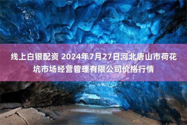 线上白银配资 2024年7月27日河北唐山市荷花坑市场经营管理有限公司价格行情