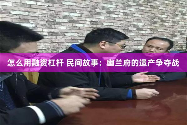 怎么用融资杠杆 民间故事：幽兰府的遗产争夺战