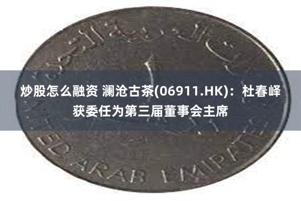 炒股怎么融资 澜沧古茶(06911.HK)：杜春峄获委任为第三届董事会主席