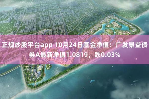 正规炒股平台app 10月24日基金净值：广发景益债券A最新净值1.0819，跌0.03%